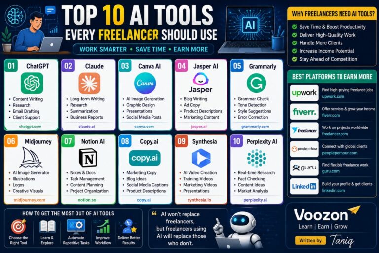 Top 10 AI Tools Every Freelancer Should Use