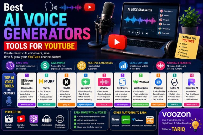 Best AI Voice Generators Tools for YouTube