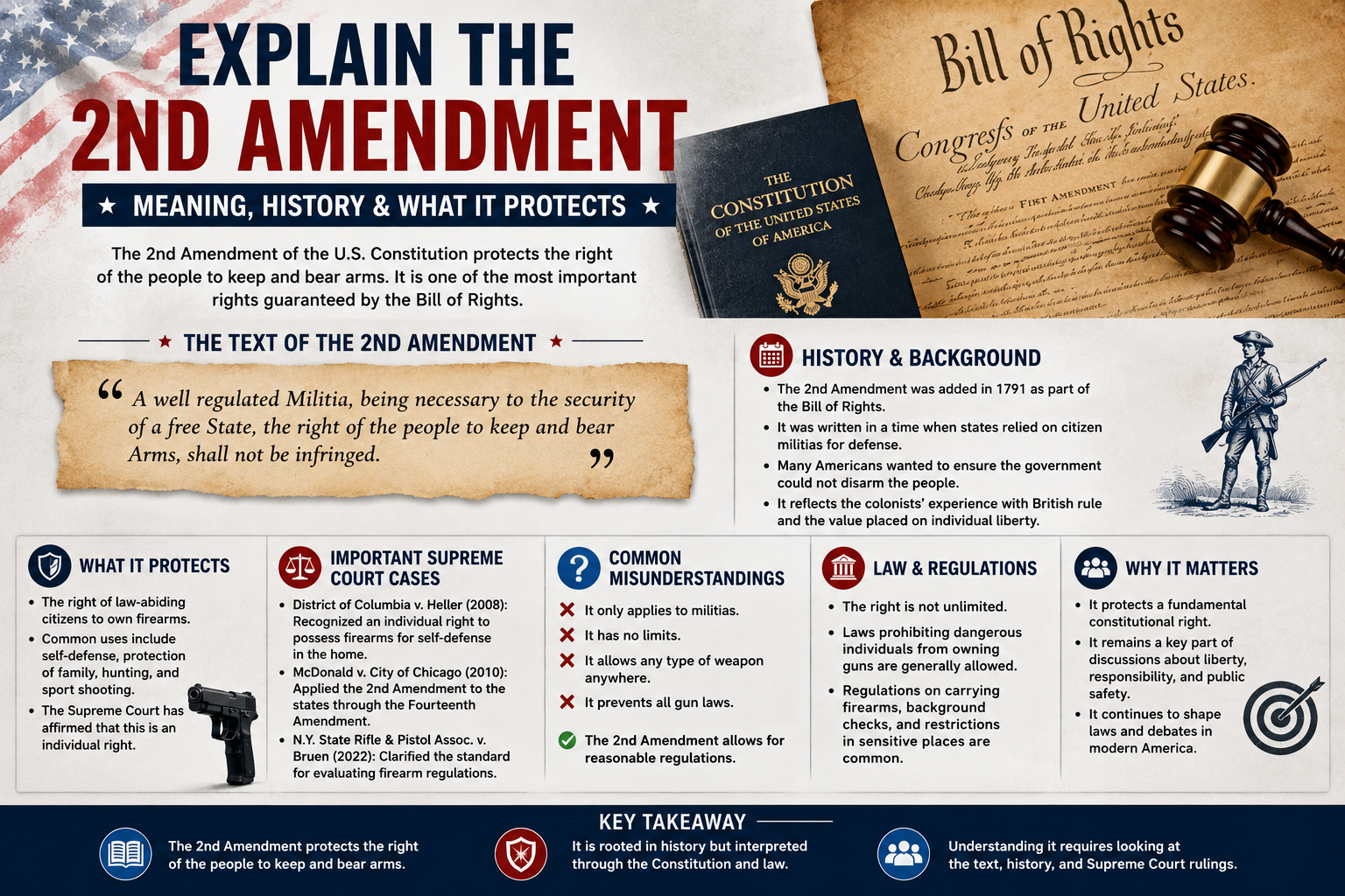 Explain the 2nd Amendment: Meaning and History 