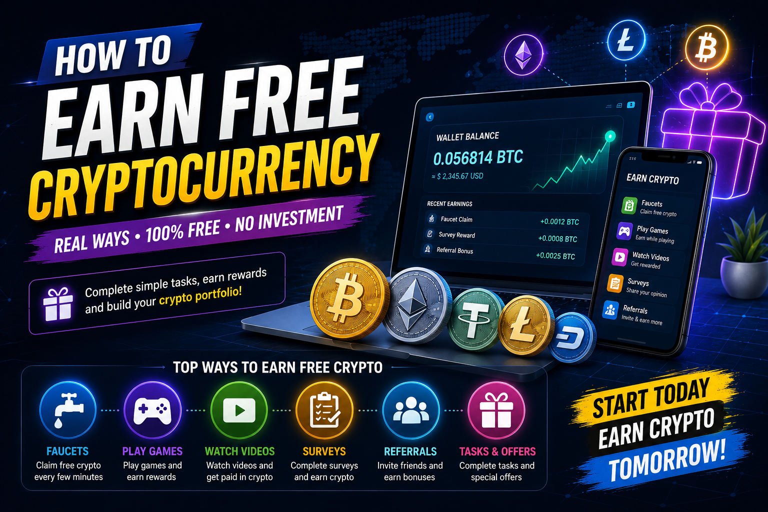 How to Earn Free Cryptocurrency